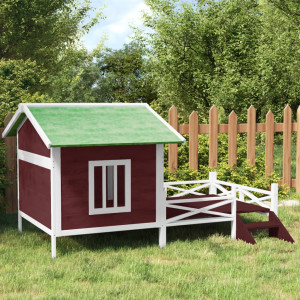 Casa para cães madeira maciça pinho cor moca 159x120x88.5cm D