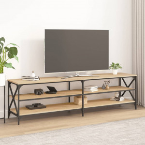 Mueble para TV madera contrachapada roble Sonoma 180x40x50 cm D
