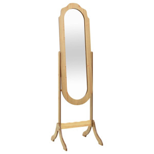 Espejo de pie con marco en madera maciza reciclada lustre al