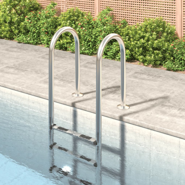 Escada para piscina em aço inox 304 54x38x158 cm D