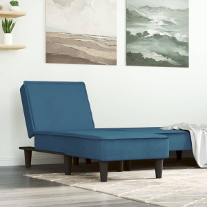 Sofá diván de terciopelo azul D