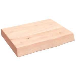 Estante de pared madera maciza de roble sin tratar 40x30x6 cm D