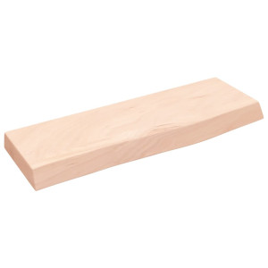 Estante de pared madera maciza de roble sin tratar 60x20x4 cm D