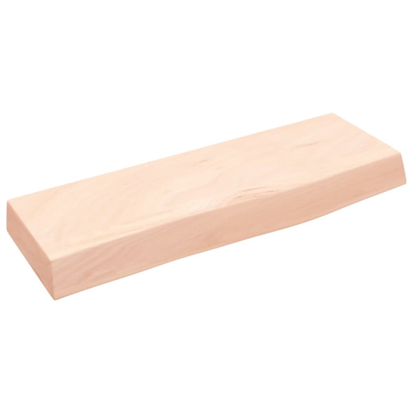 Estante de pared madera maciza de roble sin tratar 60x20x6 cm D