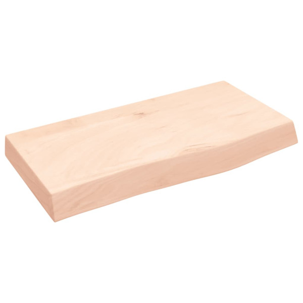 Estante de pared madera maciza de roble sin tratar 60x30x6 cm D