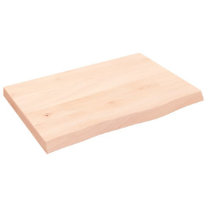 Estante de pared madera maciza de roble sin tratar 60x40x4 cm D