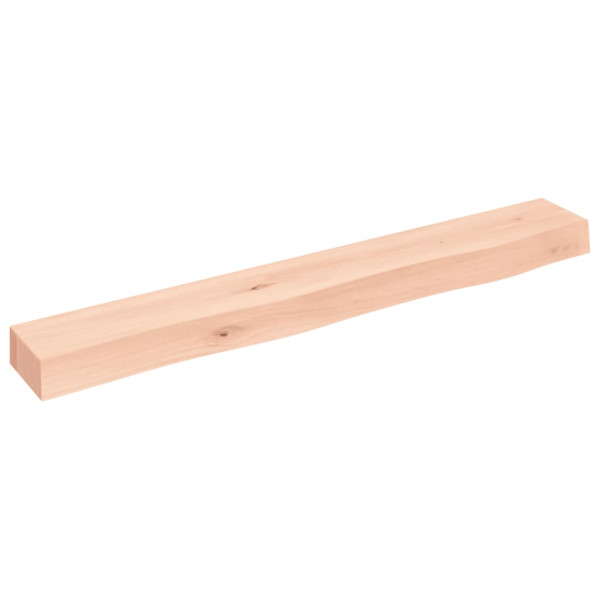 Estante de pared madera maciza de roble sin tratar 80x10x6 cm D