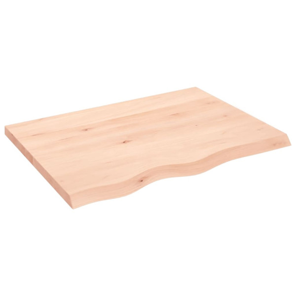 Estante de pared madera maciza de roble sin tratar 80x60x4 cm D