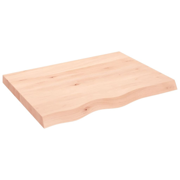 Estante de pared madera maciza de roble sin tratar 80x60x6 cm D