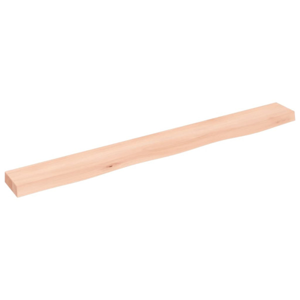 Estante de pared madera maciza de roble sin tratar 100x10x4 cm D