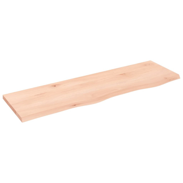 Estante de pared madera maciza de roble sin tratar 100x30x2 cm D