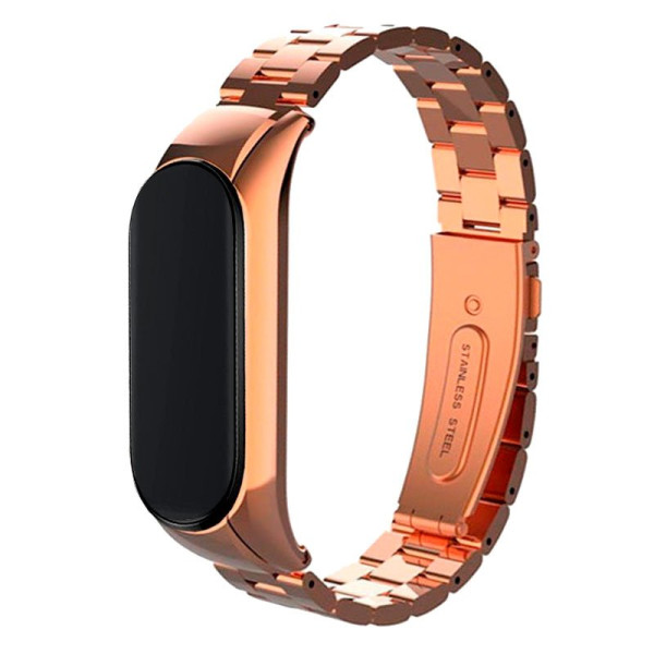 Cintura COOL para Xiaomi Minha faixa 5 / 6 / 7 / Amazfit Banda 5 aço rosa de ouro D