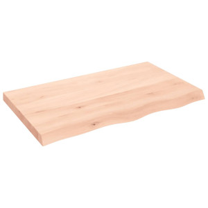 Estante de pared madera maciza de roble sin tratar 100x60x6 cm D