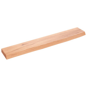 Estante de pared madera de roble tratada marrón claro 60x10x2cm D