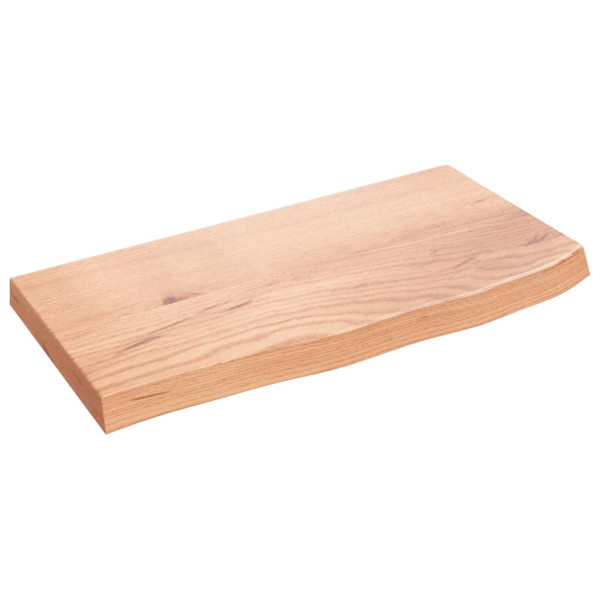 Estante de pared madera de roble tratada marrón claro 60x30x4cm D