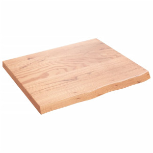 Estante de pared madera de roble tratada marrón claro 60x50x2cm D