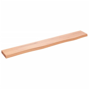 Estante de pared madera de roble tratada marrón claro 80x10x2cm D