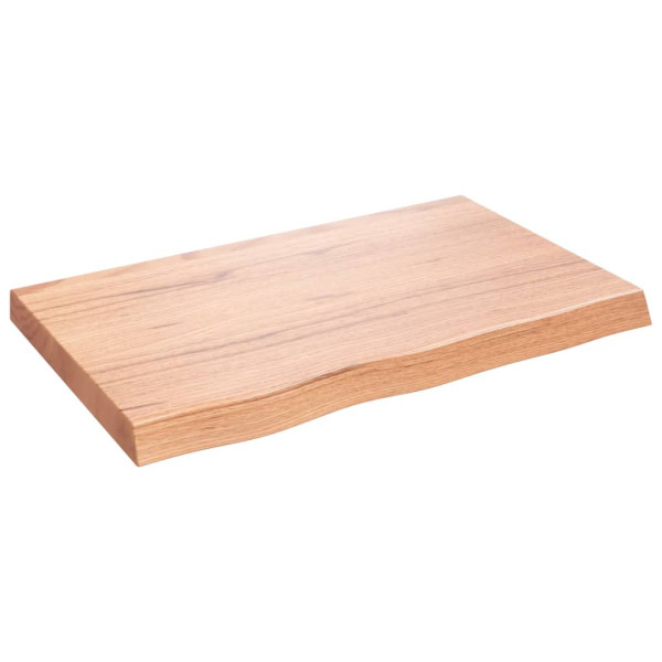 Estante de pared madera de roble tratada marrón claro 80x50x6cm D