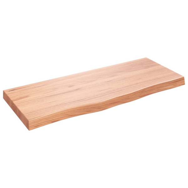 Estante de pared madera roble tratada marrón claro 100x40x6 cm D