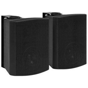 Altavoces estéreo de pared 2 uds negro interior exterior 120 W D