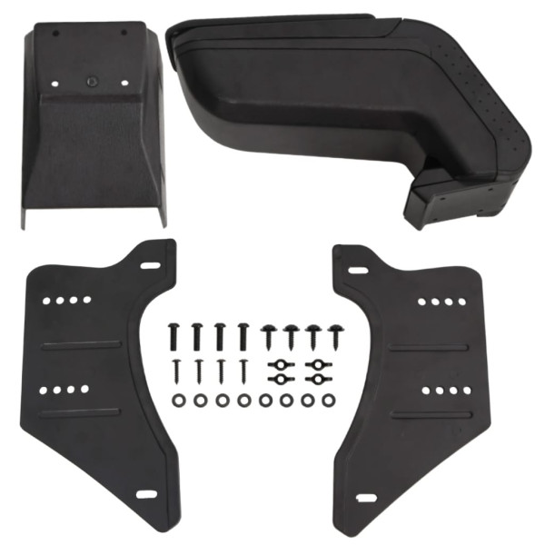 Reposabrazos universal para coche ABS negro 14x30x(32-48.5) cm D