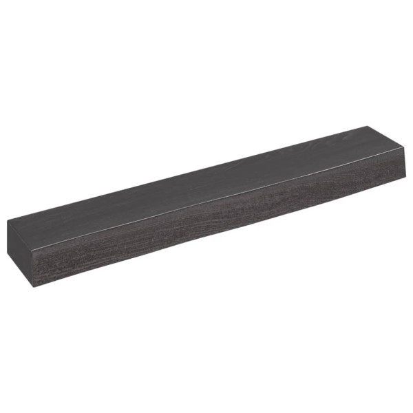 Estante de pared madera de roble tratada gris oscuro 60x10x6 cm D