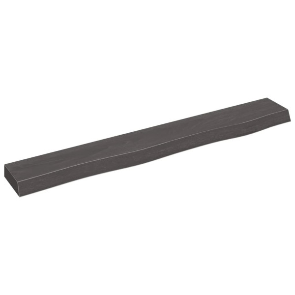 Estante de pared madera de roble tratada gris oscuro 80x10x4 cm D