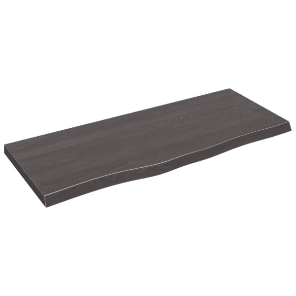 Estante de pared madera de roble tratada gris oscuro 100x40x4cm D