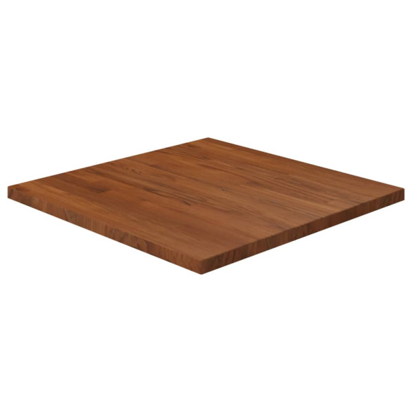 Tabela de mesa quadrada madeira de carvalho marrom escuro 60x60x2.5cm D