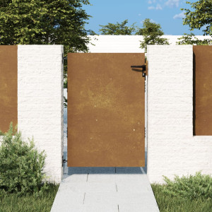 Puerta de jardín acero corten 85x150 cm D