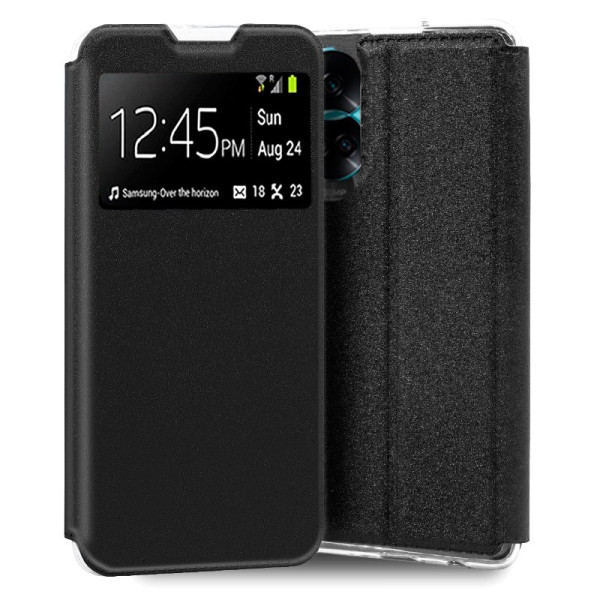 Funda COOL Flip Cover para Huawei Honor 90 Lite Liso Negro D