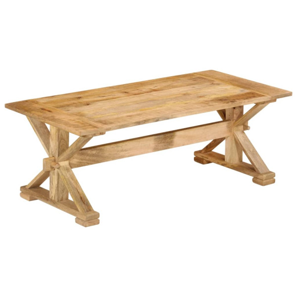 Mesa de centro madera maciza de mango 110x52x40 cm D