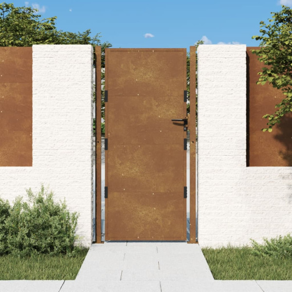 Puerta de jardín acero corten 105x180 cm D