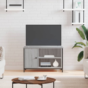 Mueble para TV madera contrachapada gris Sonoma 80x40x50 cm D