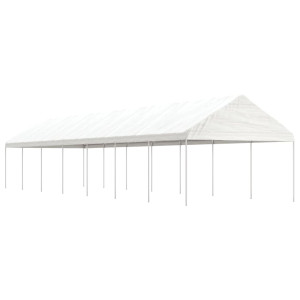 Sala de jantar com teto de polietileno branco 15.61x4.08x3.22 m D