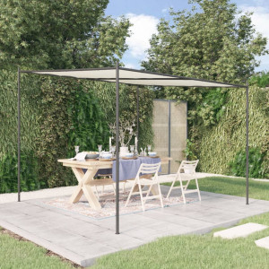 Gazebo em aço e tecido branco 3x3m 180 g/m² D