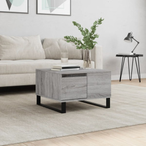 Mesa de centro madera contrachapada gris Sonoma 55x55x36.5 cm D