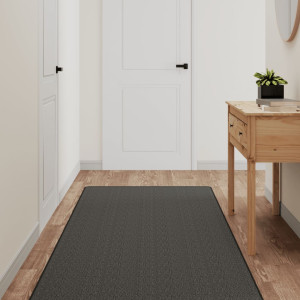 Tapete de entrada estilo sisal cinza antracite 80x150 cm D