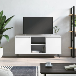 Mueble de TV madera de ingeniería blanco 104x35x50 cm D