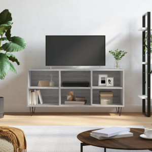 Mueble de TV madera de ingeniería gris Sonoma 103.5x30x50 cm D