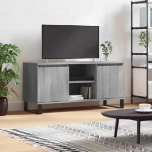 Mueble de TV madera de ingeniería gris Sonoma 104x35x50 cm D