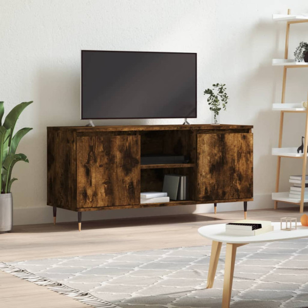 Móvel TV em madeira de carvalho fumado 104x35x50 cm D