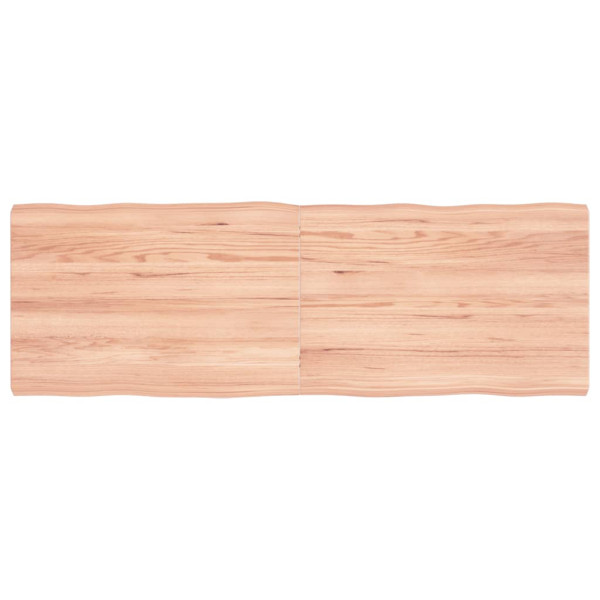 Tampo de mesa em madeira de carvalho tratada com rebordo natural 120x40x4 cm D