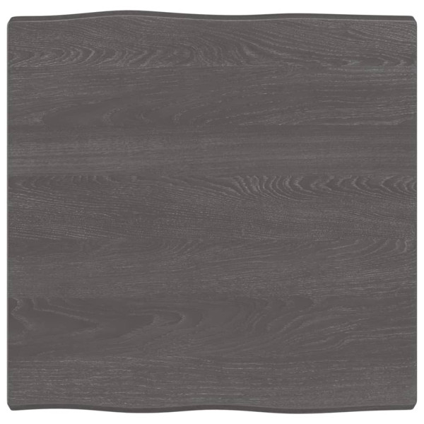 Tabela mesa madeira tratada bordo de carvalho natural cinza 60x60x4 cm D