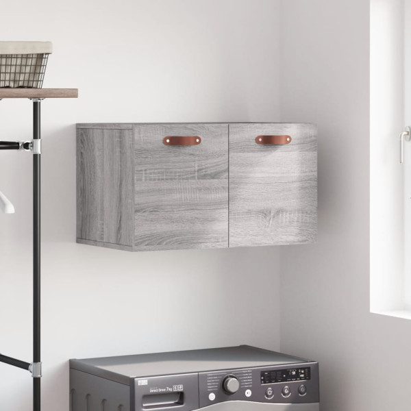 Armário de parede de madeira projetada cinza Sonoma 60x36,5x35 cm D