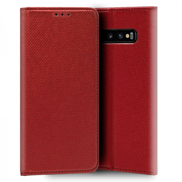 Fundação COOL Capa de Flip para Samsung G973 Galaxy S10 Liso vermelho D