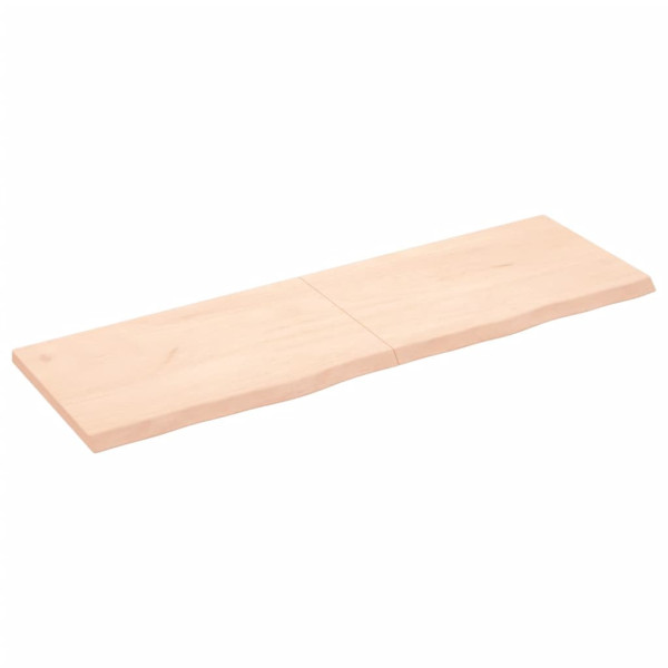 Estante de pared madera maciza de roble sin tratar 160x50x4 cm D