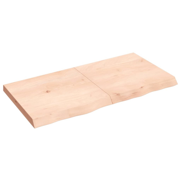 Estante de pared madera maciza de roble sin tratar 120x60x6 cm D