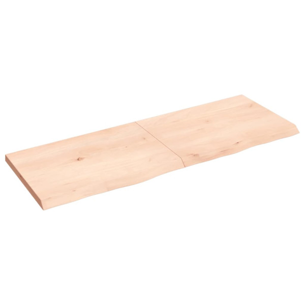 Estante de pared madera maciza de roble sin tratar 140x50x4 cm D