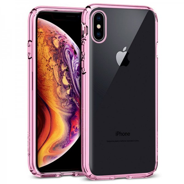 Caixa iPhone XS Max Borda Metalizada (Pink) D